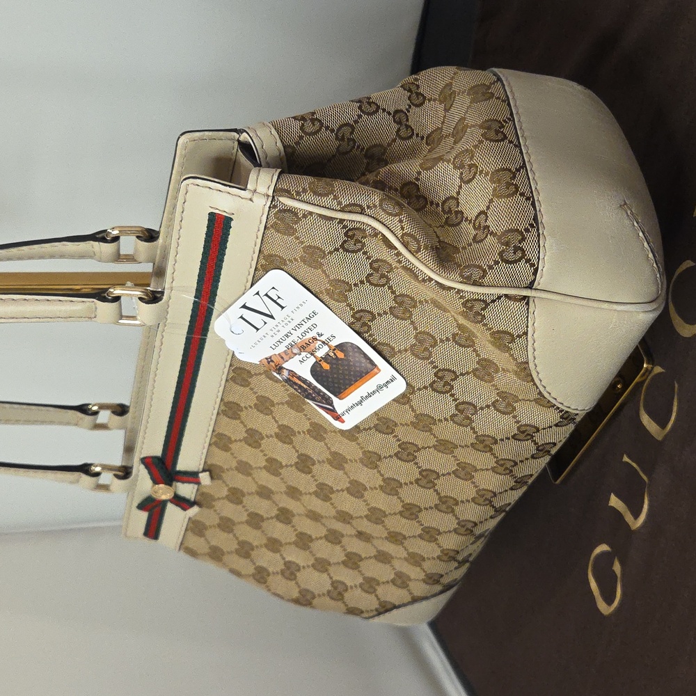 GUCCI vintage 2009 Web Bow Tote, ltd production, excellent collectable condition - Picture 9 of 17